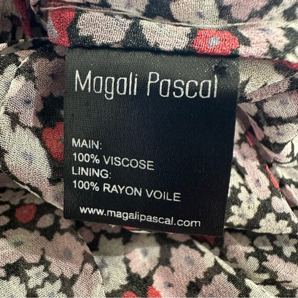 Anthropologie Magali Pascal Kazane Midi Dress Women’s Size XS Black Red Floral - Picture 14 of 15